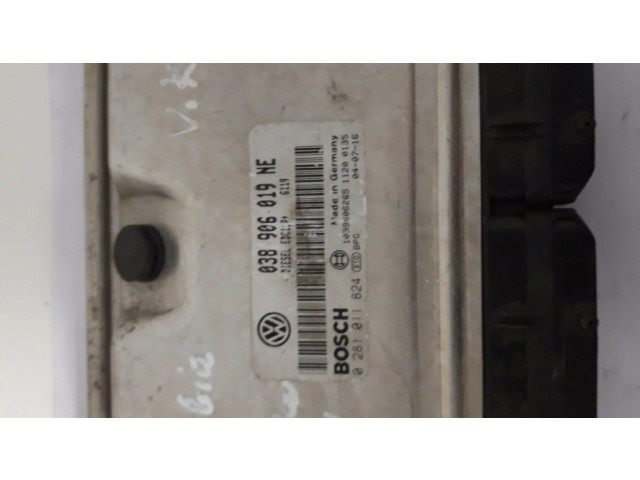 Блок управления двигателя 038906019NE, 0281011824 Skoda Fabia Mk1 (6Y)
