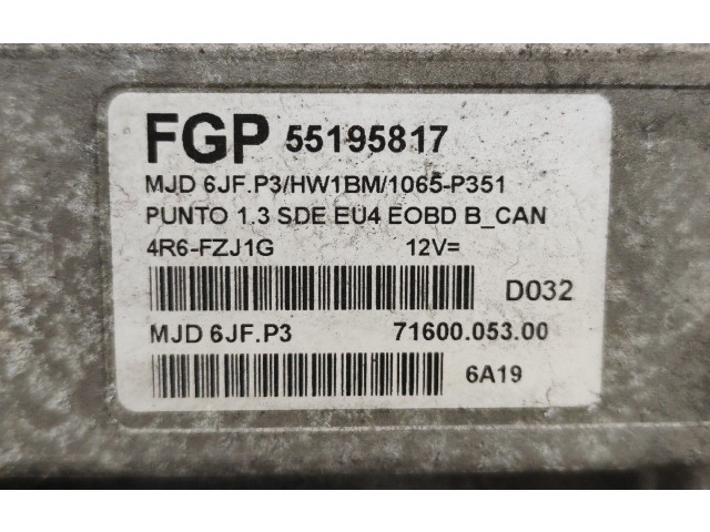 Řídící jednotka 55195817, 4R6FZJ1G Fiat Punto (188) 2006