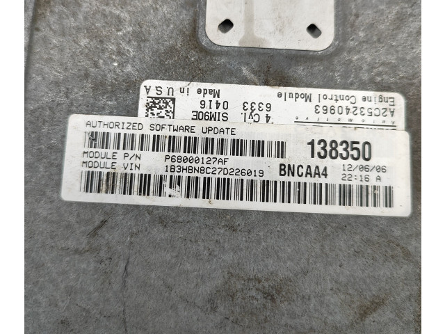 Řídící jednotka P68000127AF, 68000127AF   Dodge Caliber 2007