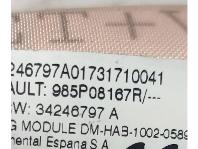 Боковая подушка безопасности 985P08167R, 34246797A   Dacia Duster II