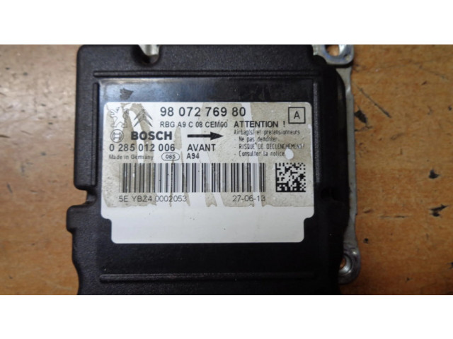 Блок подушек безопасности 0285012006, 9807276980 Peugeot 2008 I