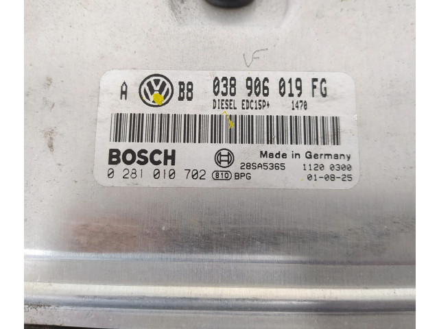 Блок управления двигателя 038906019FG, 0281010702 Volkswagen Golf SportWagen