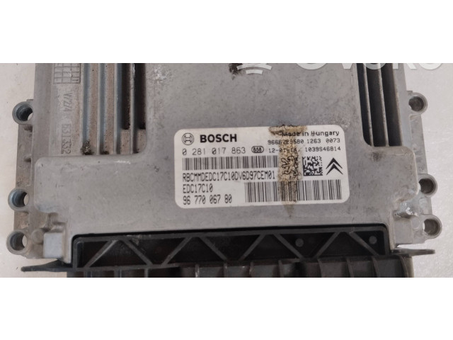Řídící jednotka 9677006780, 0281017863 Citroen Berlingo 2012