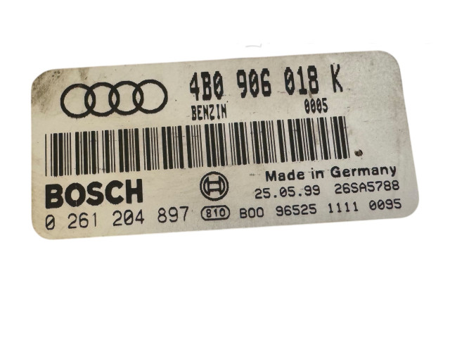 Блок управления двигателя 4B0907401AE, 0281010496   Audi A6 S6 C5 4B