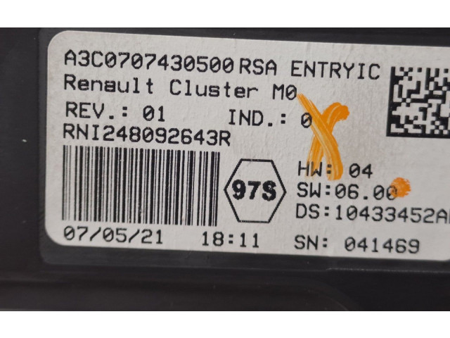 Панель приборов 248092643R, A3C0707430500 Dacia Duster II