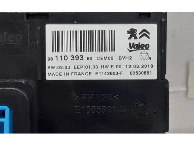 Блок управления климат-контролем 9811039380, 9811039380 Citroen C3 Aircross