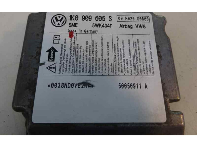 Блок подушек безопасности 1K0909605S Skoda Octavia Mk2 (1Z)