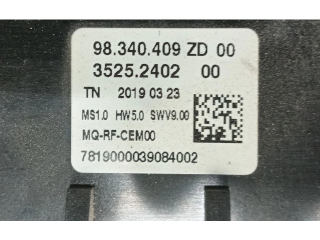 Модуль блока управления кондиционером 98075413ZD, 98340409ZD Citroen Berlingo