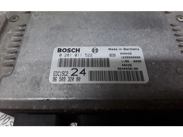 Блок управления двигателя 9650932080, 0281011522 Lancia Phedra