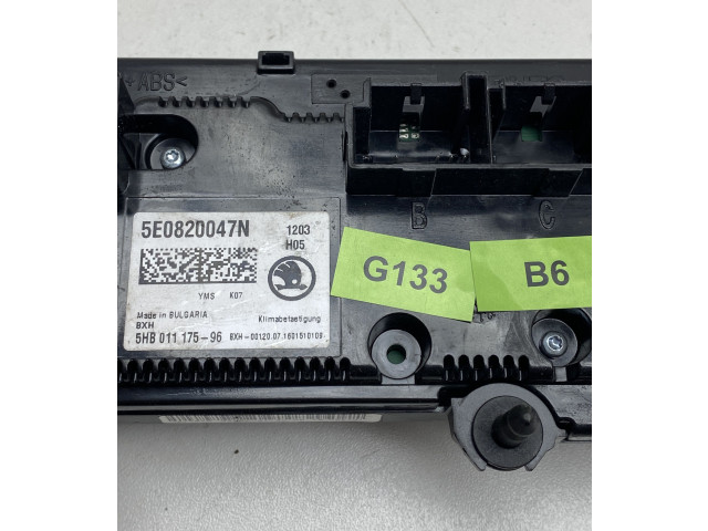 Блок управления климат-контролем 5E0820047N Skoda Octavia Mk3 (5E)