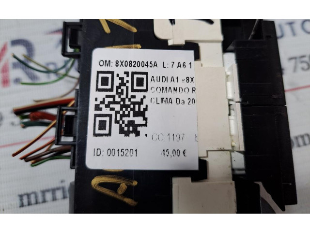 Блок управления климат-контролем 8X0820045A, 8X0820045A   Audi A1