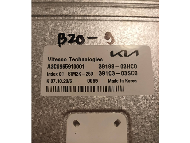 Блок управления двигателя 3919803HC0, A3C0965910001   KIA Ceed