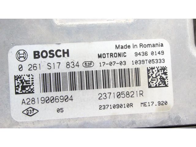 Блок управления двигателя 237105821R, A2819006904 Smart ForFour II W453