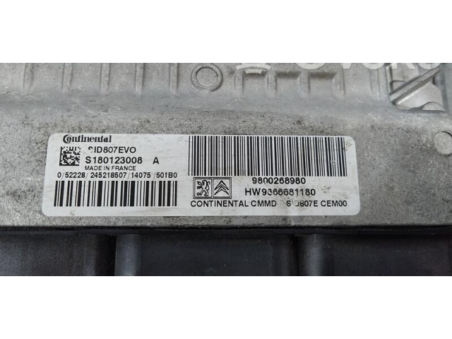 Блок управления двигателя 9800268980   Citroen Berlingo