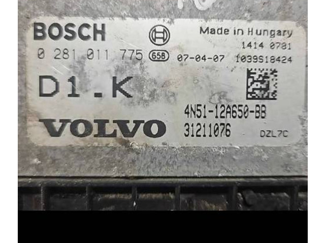 Блок управления двигателя 4N5112A650BB, 0281011775   Volvo C30