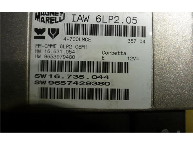 Блок управления двигателем Блок управления SW9657429380, IAW6LP205 Citroen C4 I