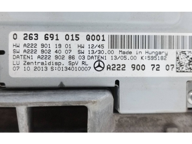 Přístrojová deska Mercedes-Benz S W222 2014 0263691015, A2229007207