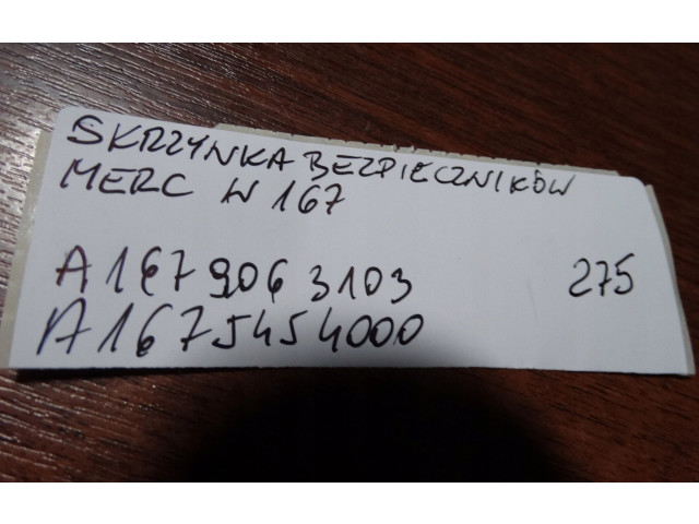 Pojistková skříňka A1679063103 Mercedes-Benz GLE W167 2024