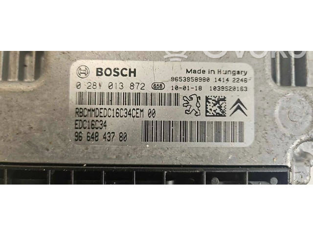 Блок управления двигателя 9664843780, 9653958980 Mitsubishi Space Star