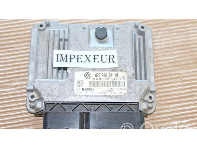 Блок управления двигателя 03G906021PE, 0281014074 Volkswagen Golf V