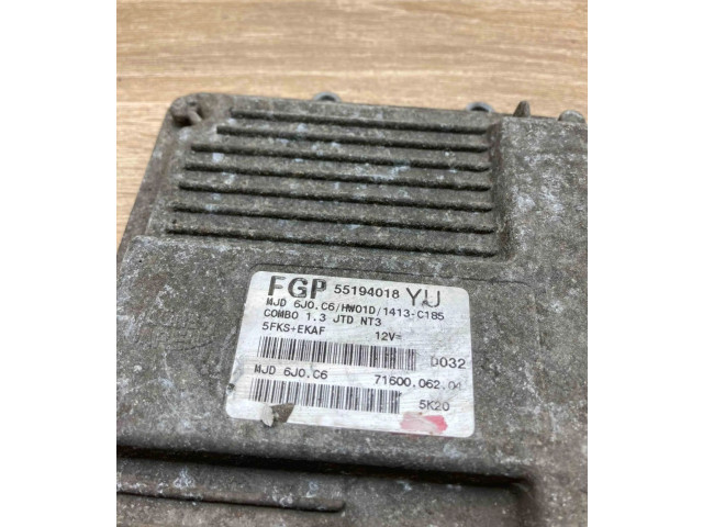 Блок управления двигателем Блок управления 55194018, YU Opel Combo C