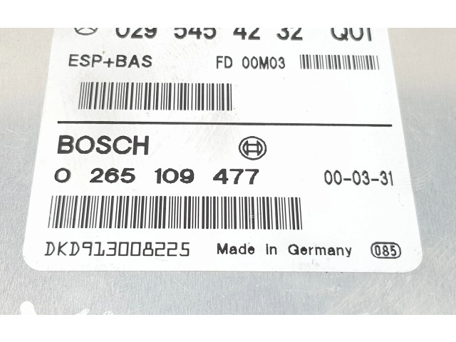 Блок управления АБС A0295454232, A0295454232   Mercedes-Benz A W168