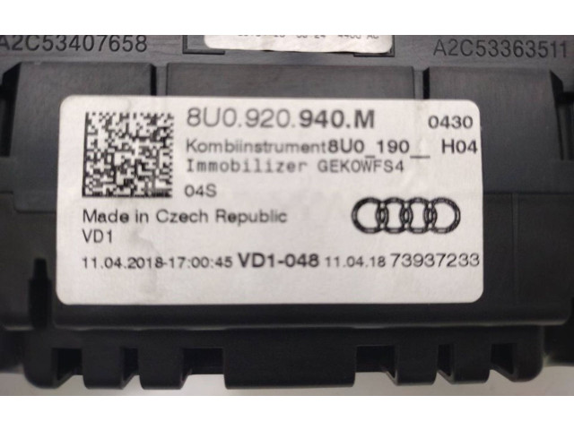 Панель приборов 8U0920940M Audi Q3 8U