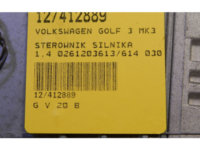 Блок управления двигателем ECU 030906027M, 030906027M Volkswagen Golf III 1994