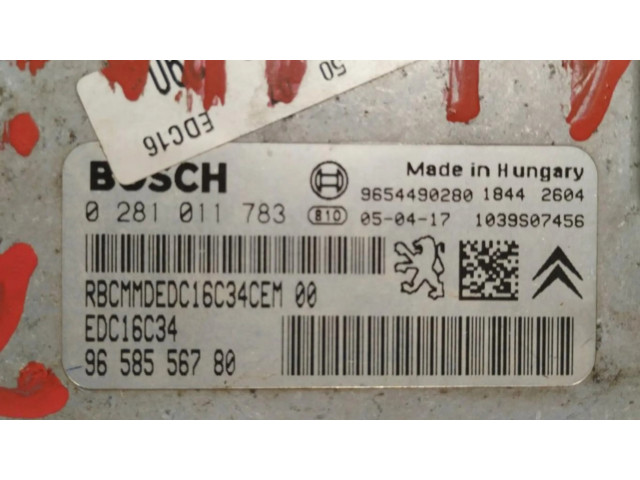 Řídící jednotka 0281011783, CENTRALITAMOTORUCE Peugeot 206+