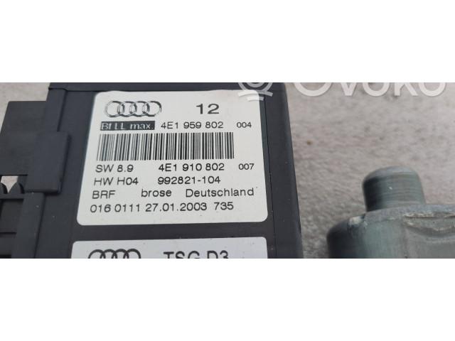 Передний двигатель механизма для подъема окон 4E1959802, 4E1910802 Audi A8 S8 D3 4E