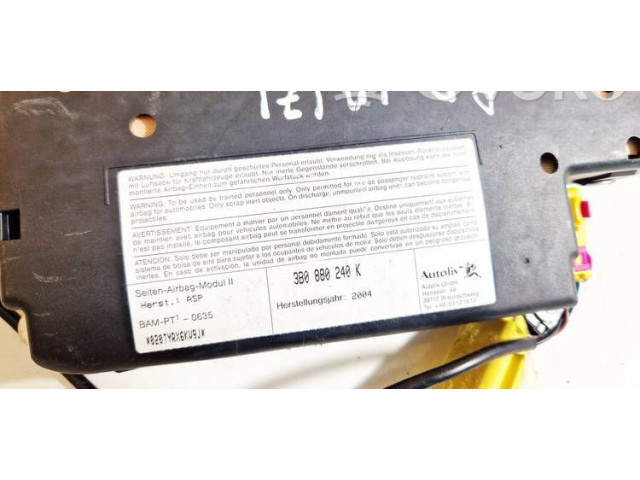 Подушка безопасности в сиденье 3b0880240k, 3B0880240K Skoda Superb B5 (3U)
