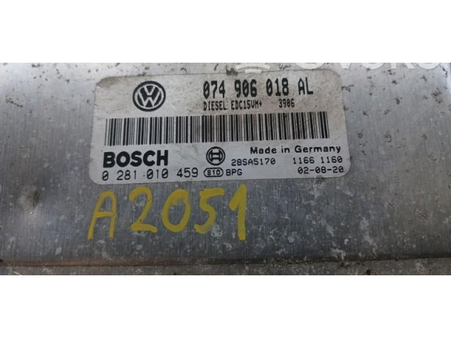 Блок управления двигателем Блок управления 0281010459, 074906018AL   Volkswagen Transporter - Caravelle T4