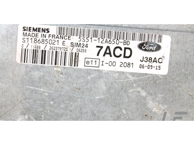 Блок управления двигателя 5S5112A650BD   Ford Ka