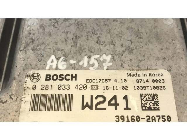 Řídící jednotka 391602A750, 0281033420 KIA Soul 2017