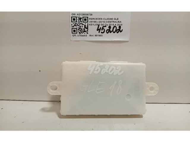 Блок управления A2129009729, 651960 Mercedes-Benz GLE (W166 - C292)