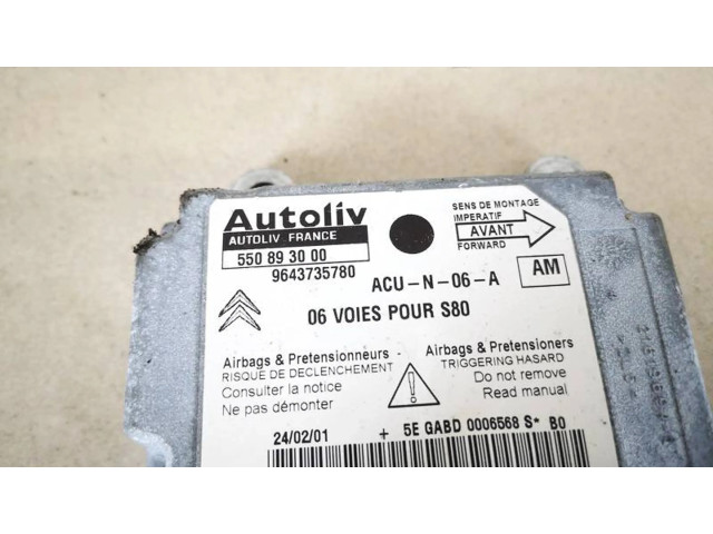 Блок подушек безопасности 9643735780, 550893000   Citroen Saxo