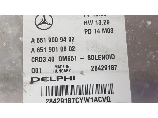Блок управления двигателя A6519009402, A6519010802   Mercedes-Benz CLA C117 X117 W117