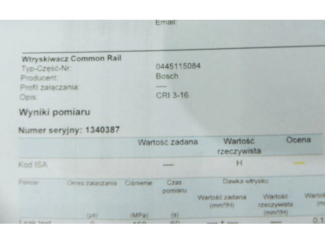 Форсунка 0445115084, IMPRK1340389    Renault Koleos I   