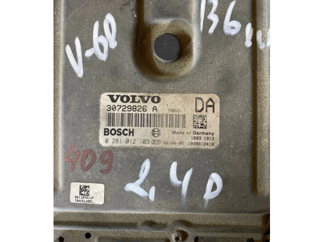 Блок управления двигателя 30729826A, 0281012103   Volvo XC90
