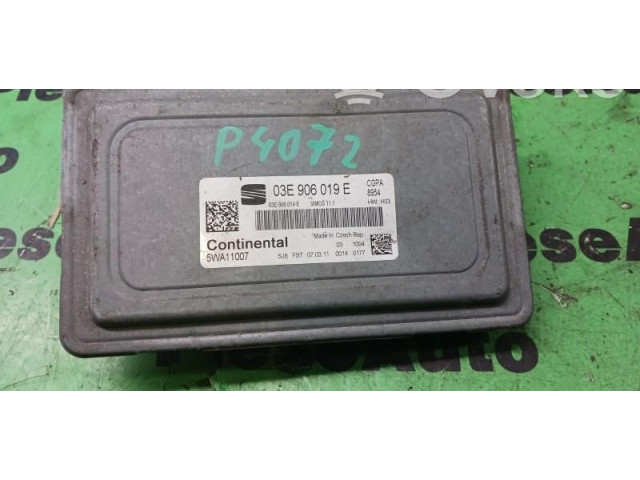 Блок управления двигателем ECU 03E906019E, 5WA11007.   Seat Ibiza IV (6J,6P)