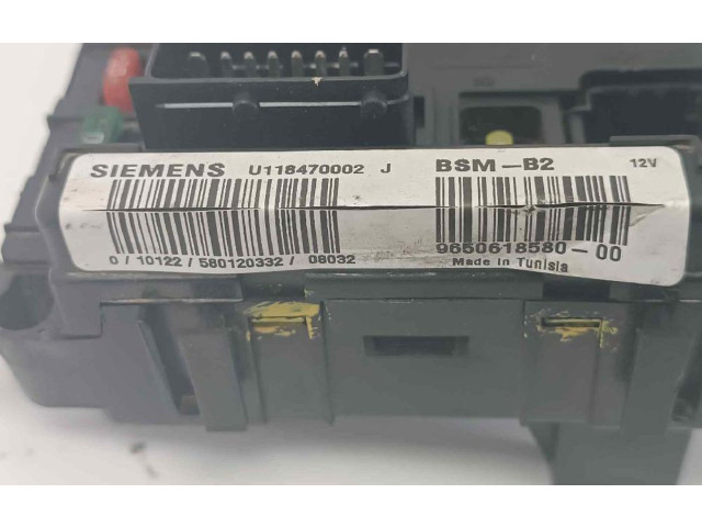 Pojistková skříňka Řídící jednotka BSM U118470002J, 965061858000   Citroen Berlingo 2002