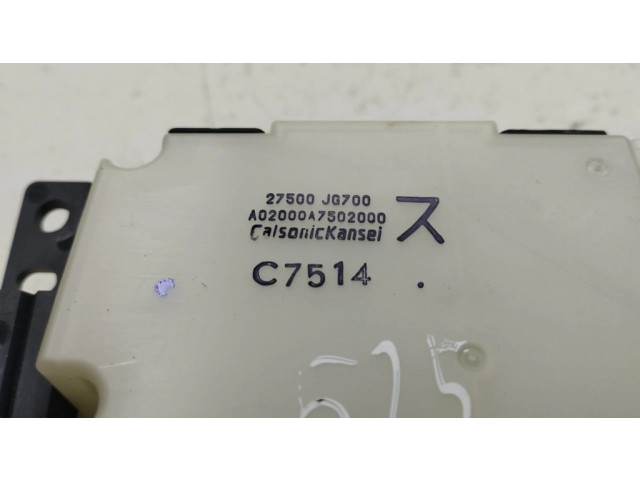Блок управления климат-контролем 27500JG700, A02000A7502000 Nissan X-Trail T31