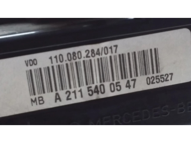 Přístrojová deska  Mercedes-Benz E W211 2004 A2115400547, 88311391  