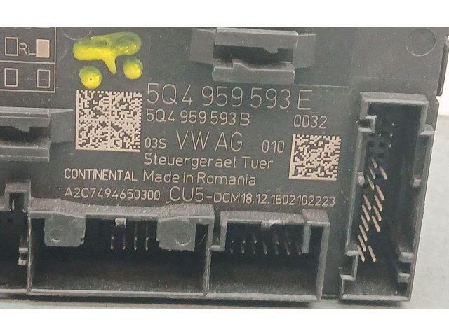 Блок управления климат-контролем 5q4959593e, 5q4959593b   Skoda Superb B8 (3V)