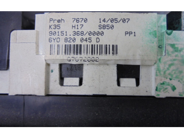 Блок управления климат-контролем 6Y0820045D, 6Y0820045D   Skoda Fabia Mk1 (6Y)