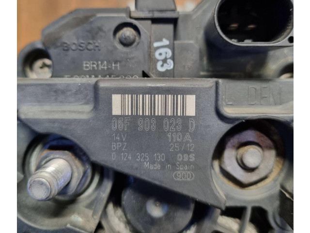 Генератор 06F903023D, 0124325130 Skoda Fabia Mk2 (5J)