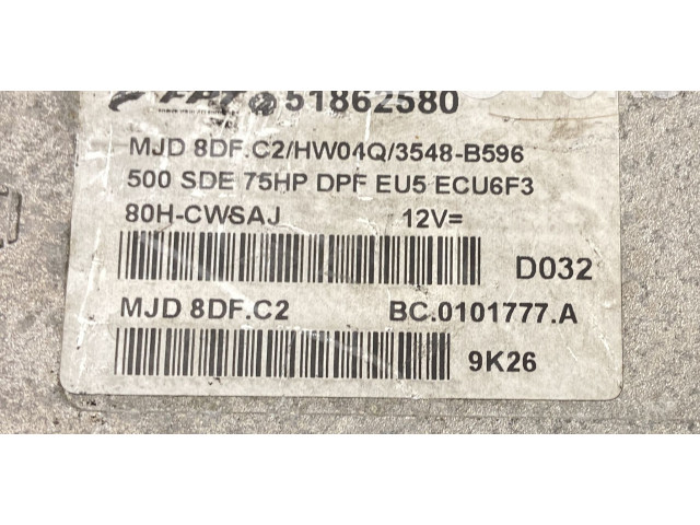 Řídící jednotka 51862580, 51862580 Fiat 500 2010
