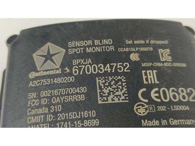 Датчик слепых зон 670034752, 1741158699 Maserati Levante