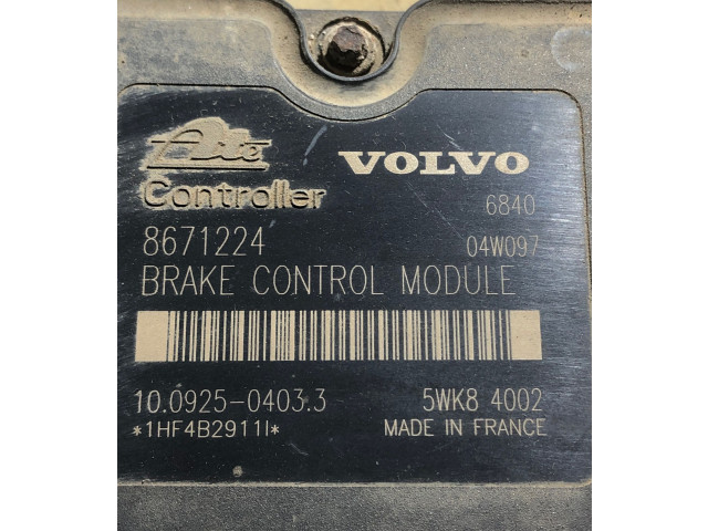 Блок АБС 8671224, 5WK84002   Volvo  XC70  2001 - 2004 года