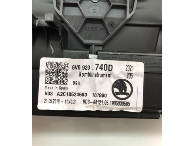 Панель приборов 6V0920740D, NP2052   Skoda Fabia Mk3 (NJ)       